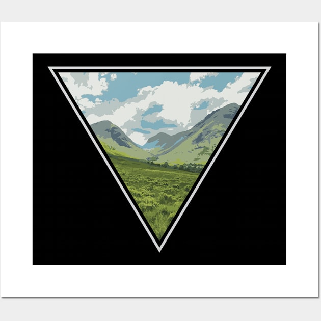 Triangle Mountain Lover Backpacker Adventure Outdoor Nature Trip Camper Design Gift Idea Wall Art by c1337s